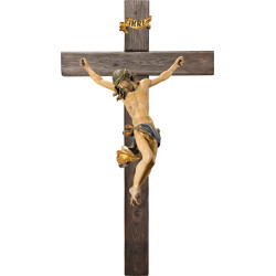 Cristo Barroco en cruz Madera vieja